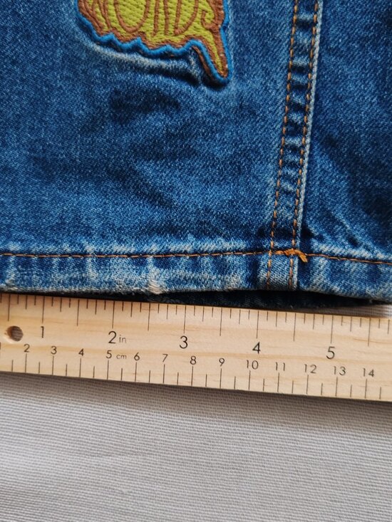 Dilvin Vintage Inspired Patched Boyfriend Jeans- Distressed Denim-Women’s Size 4 - Picture 9 of 16